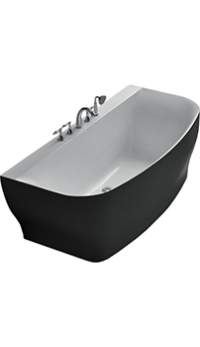 Акриловая ванна BELBAGNO BB74-NERO-W0 165x78 без перелива